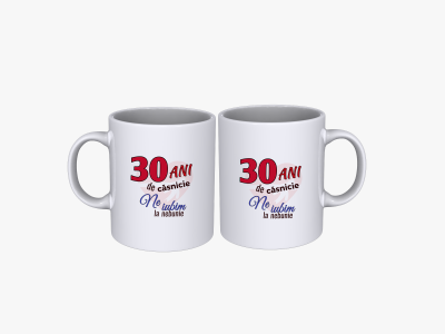 Cadou Set cani cuplu 30 ani aniversare casatorie (N) SPB