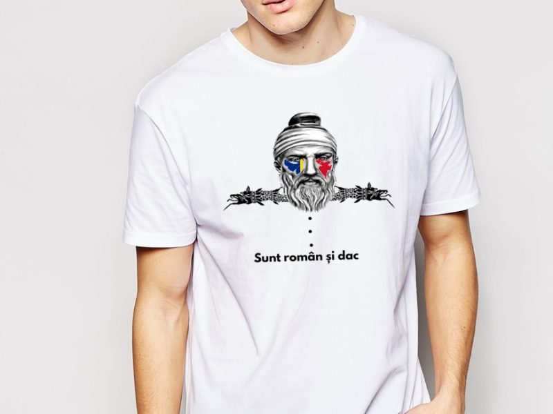 Cadou Tricou Decebal Sunt roman si Dac + TEXT SPB