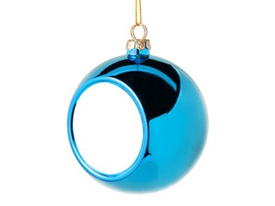 Cadou Glob FOTO personalizabil Albastru 8 cm