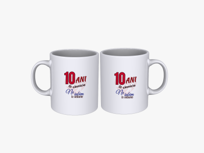 Set cani cuplu 10 ani Cadou aniversare casatorie SPB
