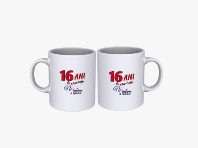 Cadou Set cani cuplu 16 ani aniversare casatorie SPB