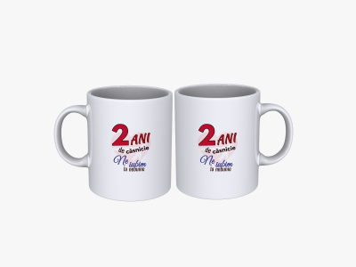 Cadou Set cani cuplu 2 ani aniversare casatorie SPB