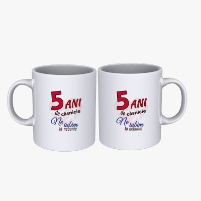 Cadou Set cani cuplu 5 ani aniversare casatorie SPB