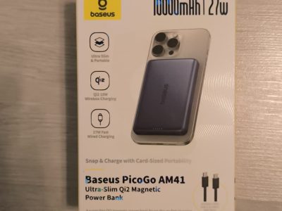Baterie Externa Magnetica Baseus PicoGo AM41 Ultra-Slim Qi2 15W / 27W 10000mAh Sigilata